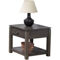 Sunset Trading Shades of Gray End Table with Drawer and Shelf
