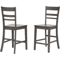Sunset Trading Shades of Gray Slat Back Stools | Set of 2