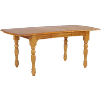 Sunset Trading Oak Selections 72" Rectangular Drop Leaf Extendable Dining Table | Light Oak | Seats 8