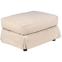 Sunset Trading Horizon Slipcovered Ottoman | Stain Resistant Performance Fabric | Tan