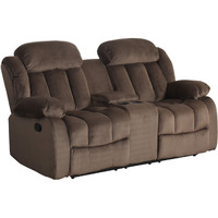 Sunset Trading Teddy Bear Reclining Loveseat with Console