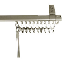 Adjustable Curtain Track Rod 66-120" - Silver