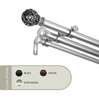 13/16 inch Cilla Triple Curtain Rod 120-170" - Satin Nickel