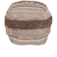 Parkland Collection Iliya Transitional Beige Pouf