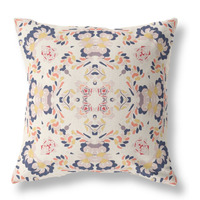 Earth and Heaven Broadcloth Indoor Outdoor Pillow, Zippered, WhiteBlue