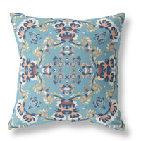 Earth and Heaven Broadcloth Indoor Outdoor Pillow, Zippered, GrayBlue