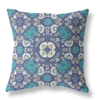 Love and Liberty Broadcloth Indoor Outdoor Pillow, Zippered, BlueWhite