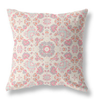 Love and Liberty Broadcloth Indoor Outdoor Pillow, Zippered, PinkWhite