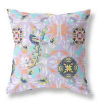 Everest Peacock Broadcloth Indoor Outdoor Pillow, Zippered, PurpleYellow