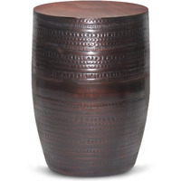 Johnsen Boho 15 inch Wide Metal Large Accent Side Table in Oil Rubbed Bronze, Fully Assembled