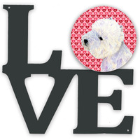 Westie Hearts Love and Valentine's Day Portrait Metal Wall Artwork LOVE LH9135WALV