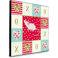 White Domestic Mouse Love Artwork Wall Panel CK5454UP88
