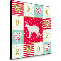 White Devon Rex Cat Love Artwork Wall Panel CK5596UP88