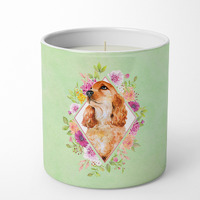 Chow Chow #2 Green Flowers 10 oz Decorative Soy Candle CK4293CDL