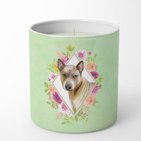 Thai Ridgeback Green Flowers 10 oz Decorative Soy Candle CK4348CDL