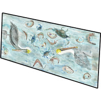 "Pelicans, Crabs and Shrimp Indoor or Outdoor Runner Mat 28x58 SC2088HRM2858"