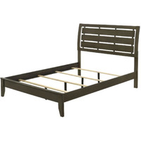 Queen Bed, Gray Finish