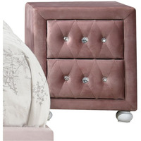 Nightstand, Pink Fabric