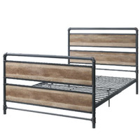 Full Bed, Antique Oak & Sandy Gray Finish