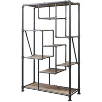 Book Shelf, Antique Oak & Sandy Gray Finish