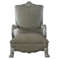 Accent Chair, Vintage Bone White & PU