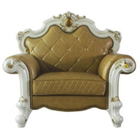 Chair w/1 Pillow, Antique Pearl & Butterscotch PU