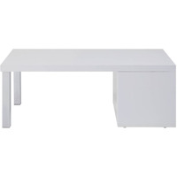 Coffee Table, White High Gloss & Chrome