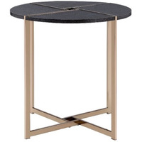 End Table, Black & Champagne
