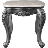 End Table, Marble & Platinum