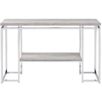 Sofa Table, Natural Oak & Chrome