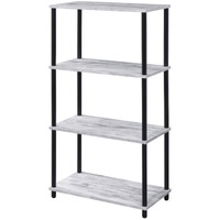 Bookshelf, Antique White & Black Finish