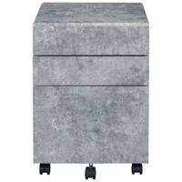 File Cabinet, Faux Concrete & Silver