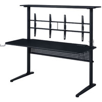 Gaming Table w/USB Port, Black Finish