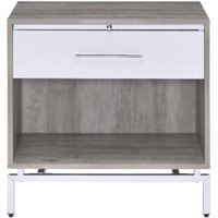Accent Table, Weathered Gray Oak & White