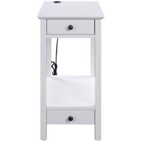 Accent Table (USB Charging Dock), White