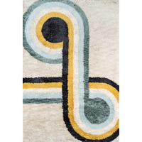 Novogratz Retro RET-3 Blue Bullseye 2'3" X 7'6" Runner