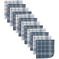 J&M Blue Waffle Weave Dishcloth (Set of 12)