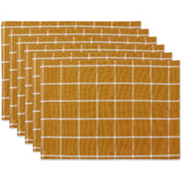 DII Honey Gold Check Placemat (Set of 6)