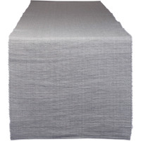 DII Dove Gray Ribbed Table Runner 13x72