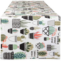 DII Urban Oasis Cactus Print Table Runner 14x108