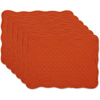DII Pumpkin Spice Quilted Farmhouse Placemat (Set of 6)