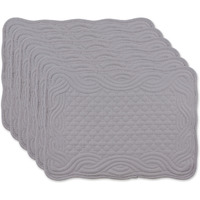 DII Gray Quilted Farmhouse Placemat (Set of 6)