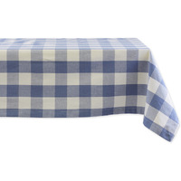 DII Stonewash Blue Buffalo Check Tablecloth
