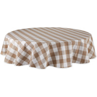 DII Stone Buffalo Check Tablecloth 70 Round