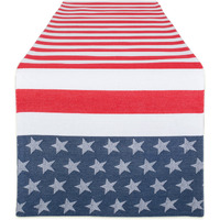 DII Stars and Stripes Jacquard Table Runner 14x72