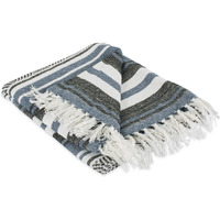 DII Farmhouse Woven Throw, 50x60" with 3" Fringe, French Blue, 1 Piece