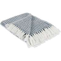 DII Arrowhead Woven Throw, 50x60" with 3" Fringe, French Blue, 1 Piece