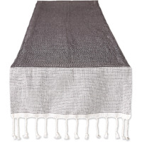DII Black Bordered Dobby Table Runner 15x108