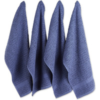 DII Solid French Blue Waffle Terry Dishtowel (Set of 4)