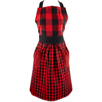 DII Red/Black Gingham Apron